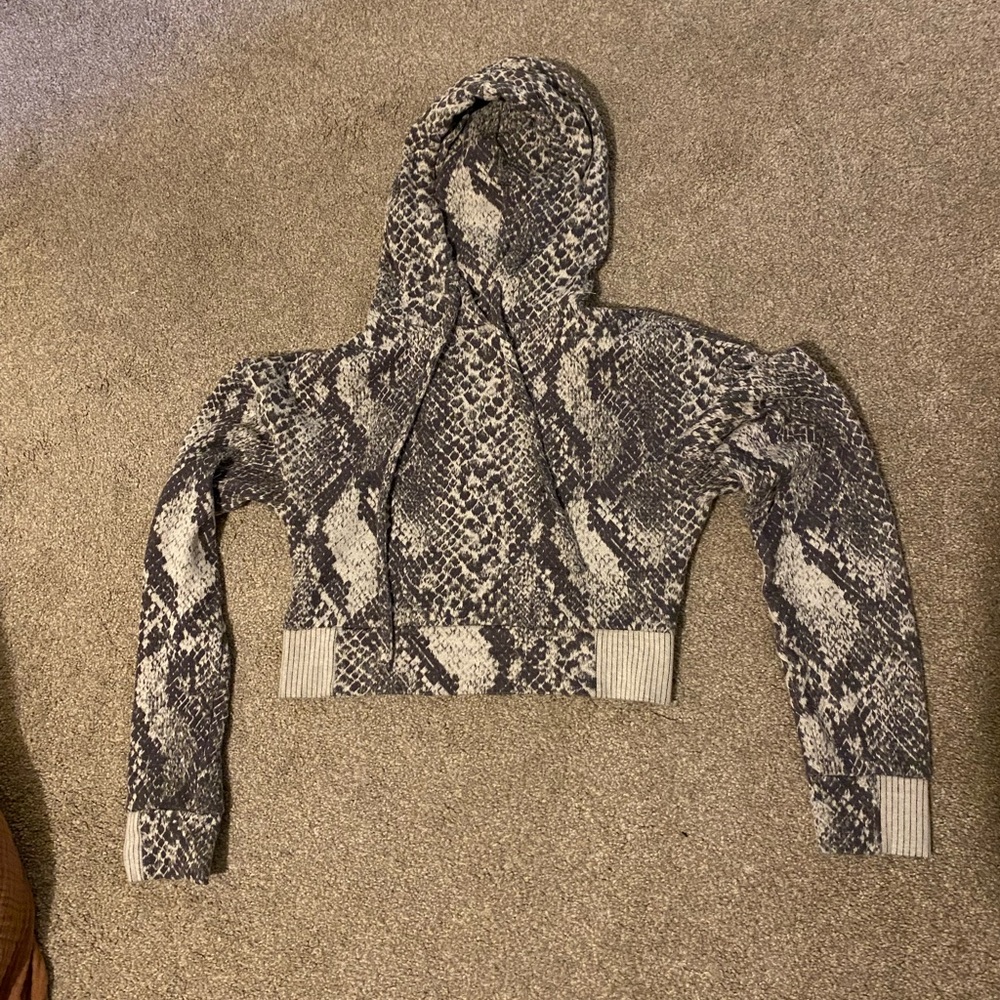 Twenty Gray Snake Print Hoodie